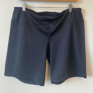 Athleta Biker Black Athletic Shorts Athleisure Size XL
